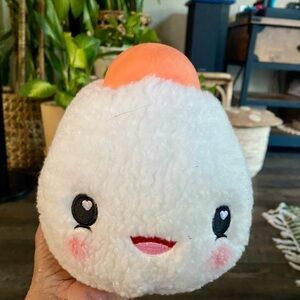 Russ Snackeez SHRIMP NIGIRI Plush 10" Jazwares Fluffy and Soft Stuffed Food NWT